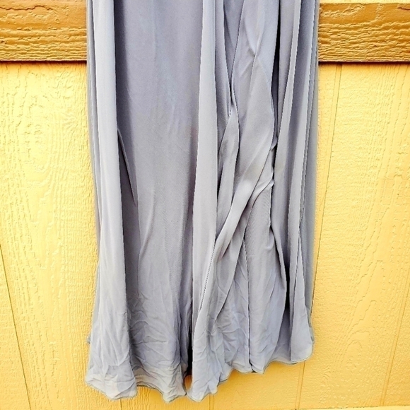 After Six Strapless Bridesmaid Ruched Sweetheart Chiffon Maxi Dress. - Picture 5 of 6